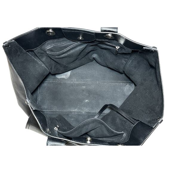 CHANEL Deauville Black Caviar Leather Studded Logo Large Shopping Tote Bag SHW - Picture 9 of 15